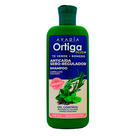 Shampoo Anticaida Seborregulador Trichogen,Ortiga,Te Verde Y