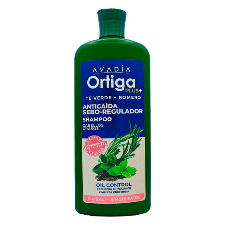 Shampoo Anticaida Seborregulador Trichogen, Ortiga, Te Verde