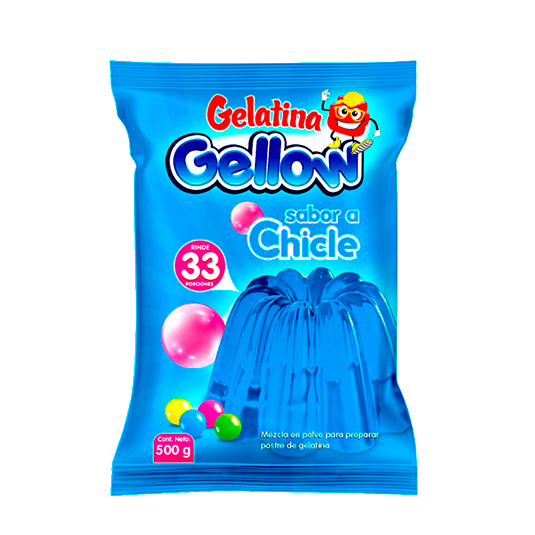 Gelatina Sabor a Chicle Gellow 500GR