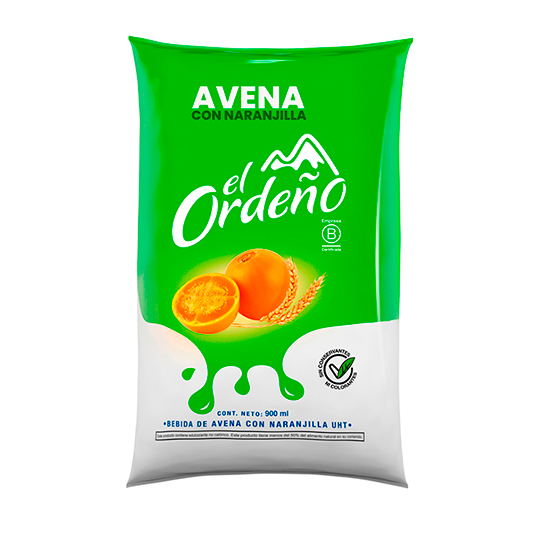 Avena Con Naranjilla Funda El Ordeño 900 ML