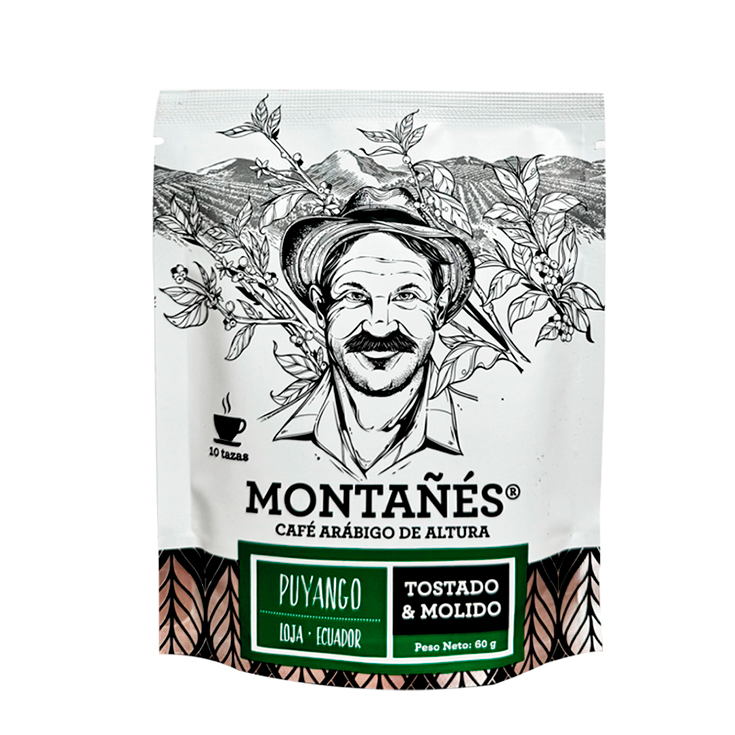 Café Montañés Arabigo Tostado Y Molido Puyango 60Gr.