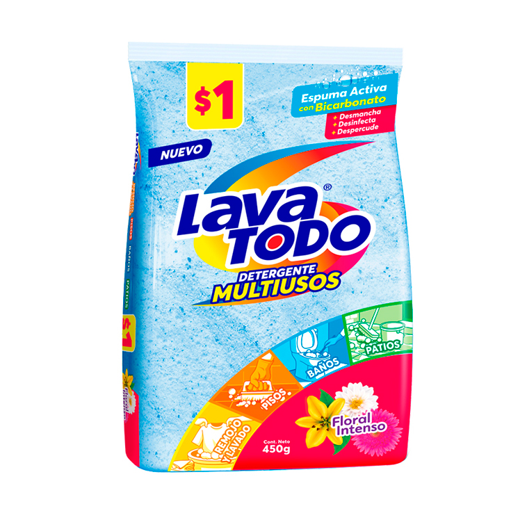 Lavatodo Detergente Multiusos Floral 450 Gr