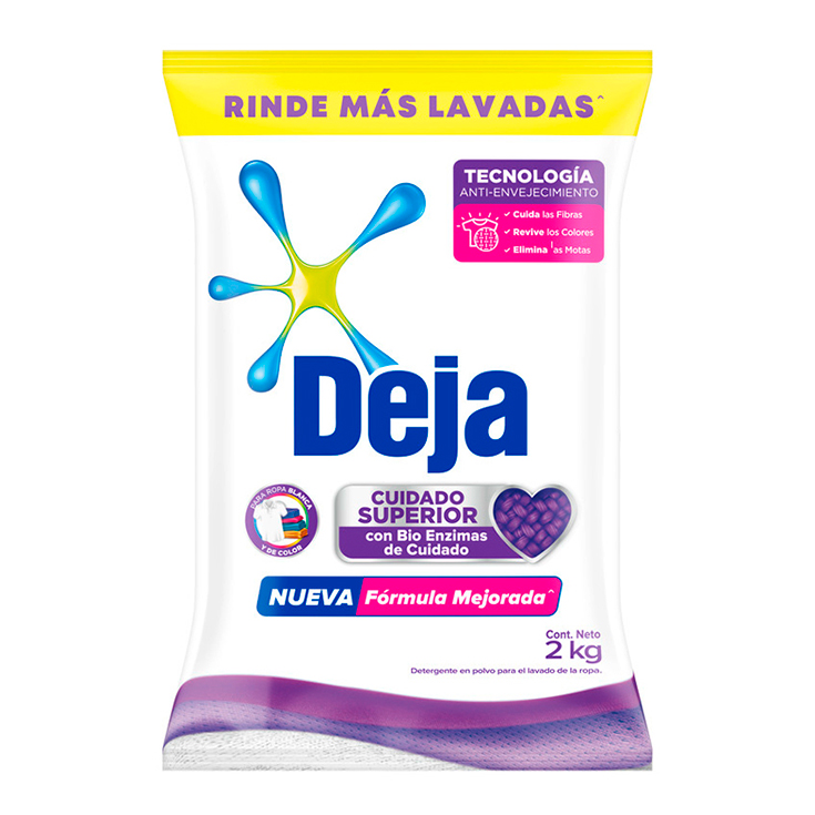 Deja Detergente Polvo Cuidado Superior 2 Kg.
