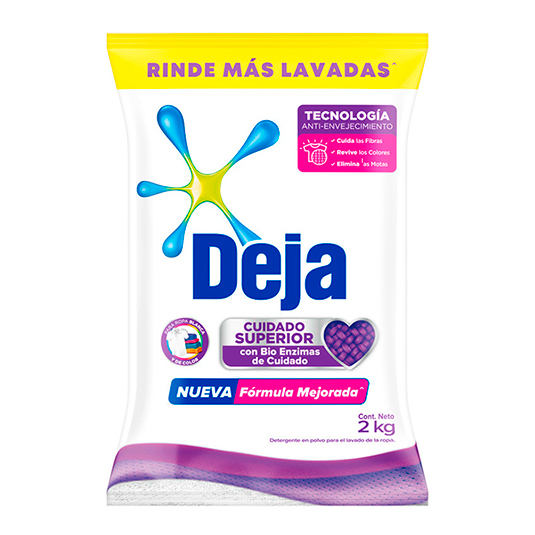 Deja Detergente Polvo Cuidado Superior 2 Kg.