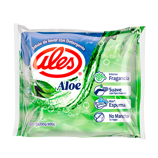 Ales Jabon Maquinado Aloe X 2 Un 200Gr C/U