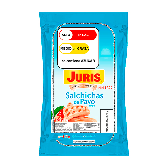 Salchicha De Pavo Juris Tipo I 100G