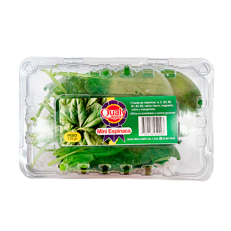 Espinaca Mini Qualy Agro Estuche 110Gr