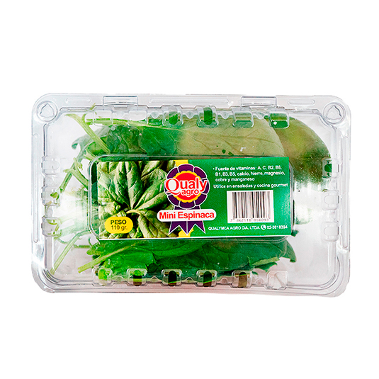 Espinaca Mini Qualy Agro Estuche 110Gr