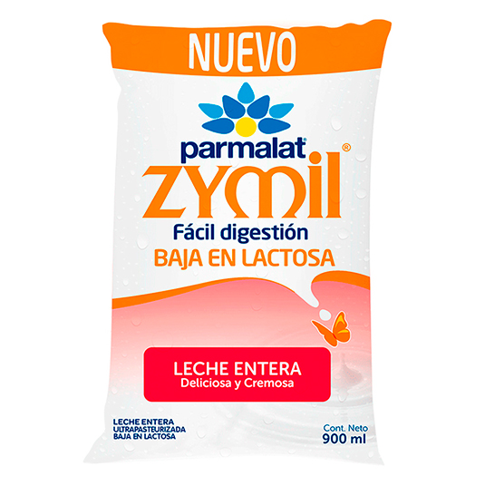 Leche Entera Zymil Con Vitaminas Parmalat Funda 900Ml