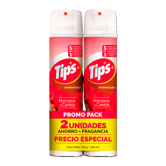 Ambientador Pack Tips Spray Manzana & Canela Precio Espec 36