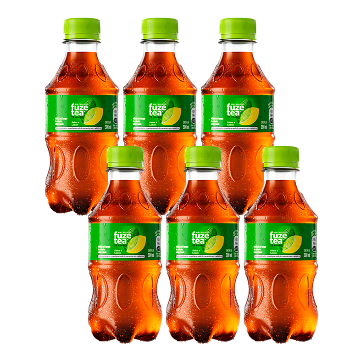 Te Negro Limon Sixpack Fuze Tea 300ML