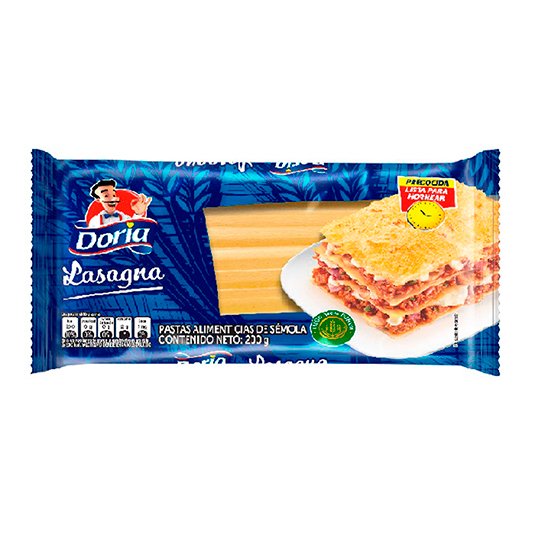 Pastas Alimentos Semola Variedad Lasagna Doria 200G