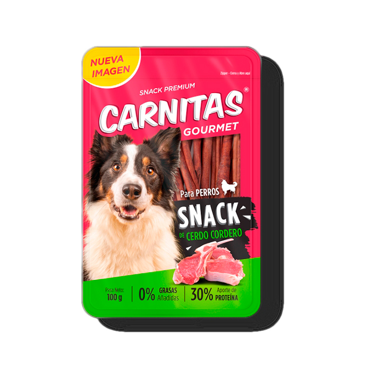 Snack Para Perros Gourmet Sabor a Cerdo y Cordero Carnitas 1