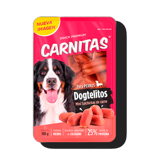 Mini Salchichas Para Perrros Sabor A Carne Carnitas 100GR