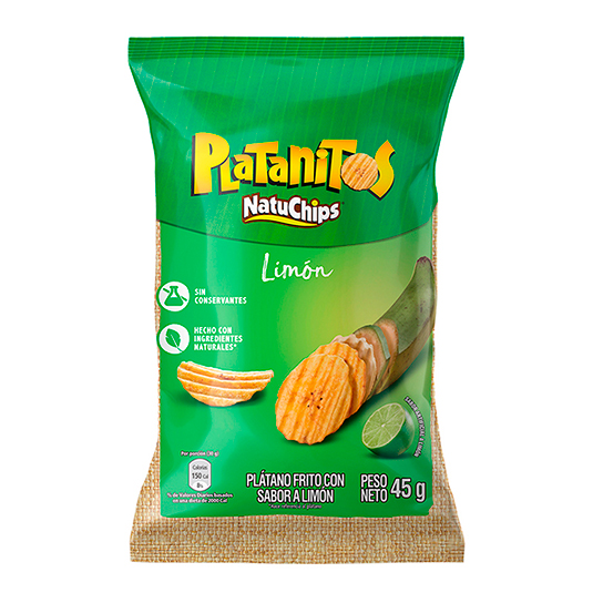 Platanitos Sabor A Limon Natuchips 45GR