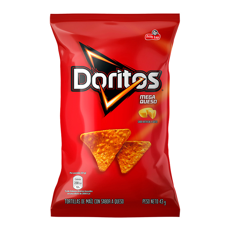 Tortillas de Maiz Mega Queso Doritos 43GR