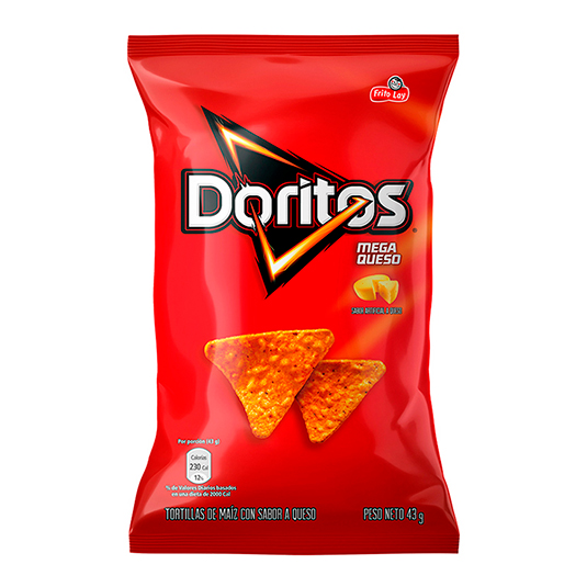 Tortillas de Maiz Mega Queso Doritos 43GR