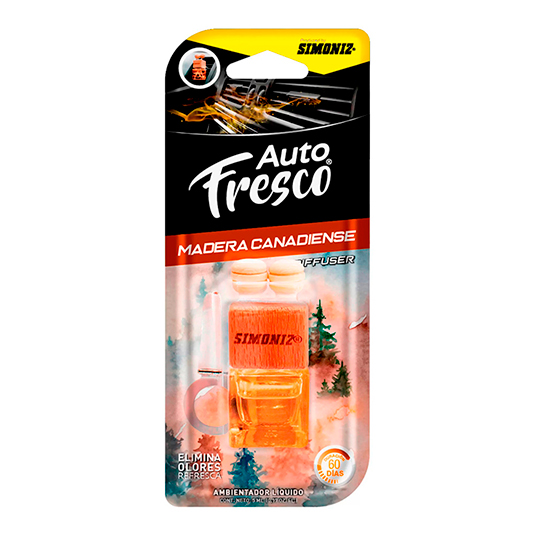 Ambientador Simoniz Cubo Diffuser Auto Fresco Madera 8 Ml.