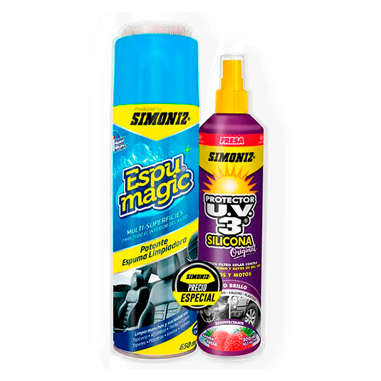 Silicona Simoniz Uv3 Fresa 300 Ml+ Espuma Limpiadora Multius