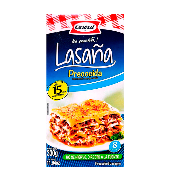 Lasaña Precocida Estuche Carozzi 330 Gr