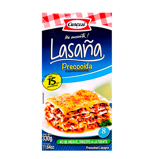 Lasaña Precocida Estuche Carozzi 330 Gr
