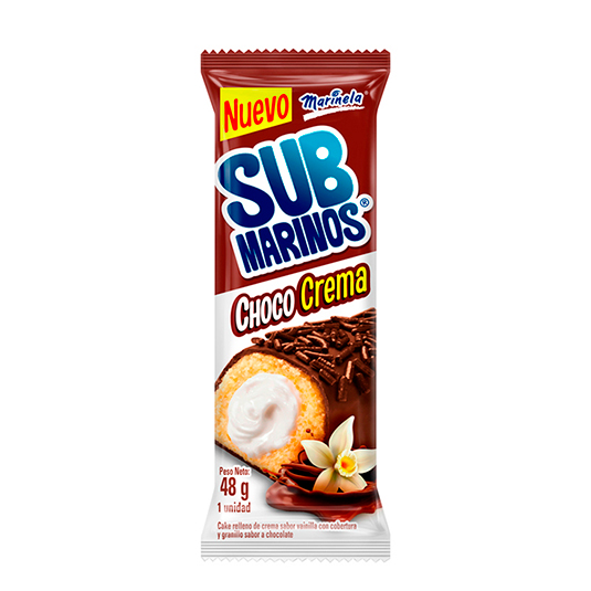 Submarinos Choco Crema Marinela 48 Gr