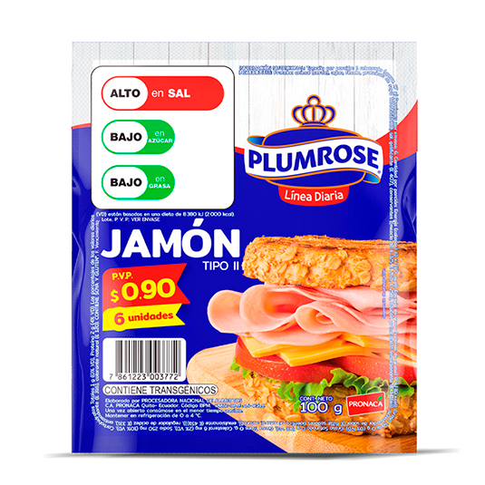Jamon Línea Diaria Plumrose 100 Gr.