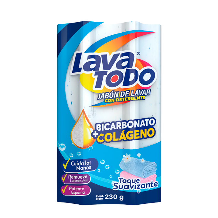 Jabon Lavatodo Toque Suavizante 230 Gr.