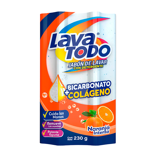 Jabon Lavatodo Naranja Mandarina 230 Gr.