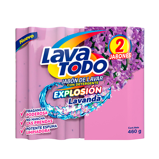 Jabon Lavatodo Explosion Lavanda Bipack 460 Gr.