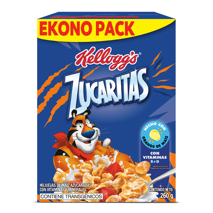 Kelloggs Zucaritas Hojuelas De Maiz 260 Gr.
