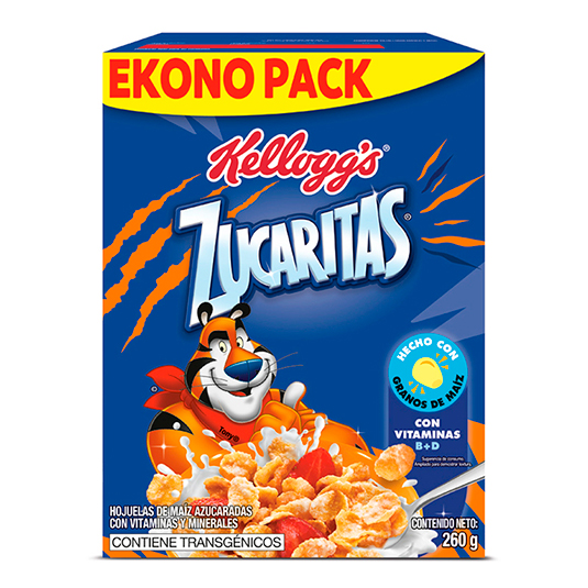 Kelloggs Zucaritas Hojuelas De Maiz 260 Gr.