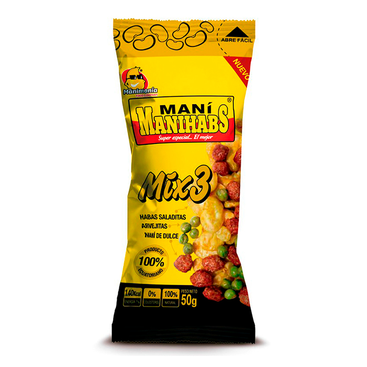 Mix Habas Maní Dulce Y Arveja Manihabs 50 Gr Mix Habas Maní Dulce Y Arveja Manihabs 50 Gr