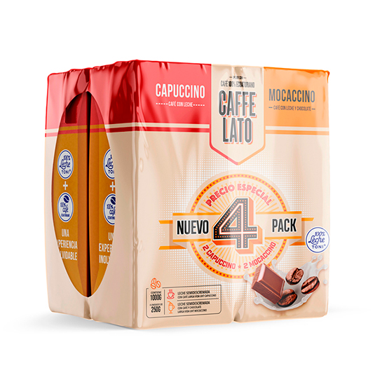 Caffelato 4 Pack Toni 250 Ml