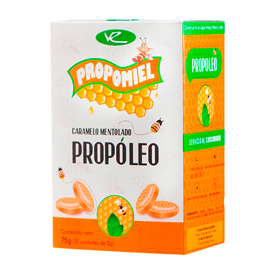 Caramelo Duro De Propoleo Jengibre Miel Mentol Y Vitamina c
