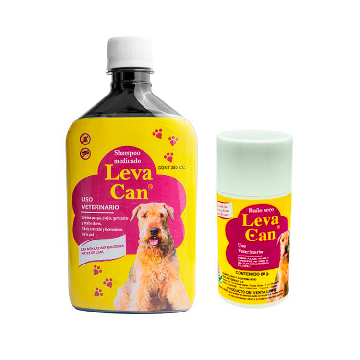 Shampoo + Baño Seco Levacan Pack 350x60 g