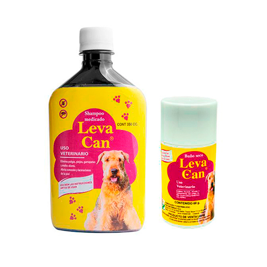 Shampoo + Baño Seco Levacan Pack 350x60 g