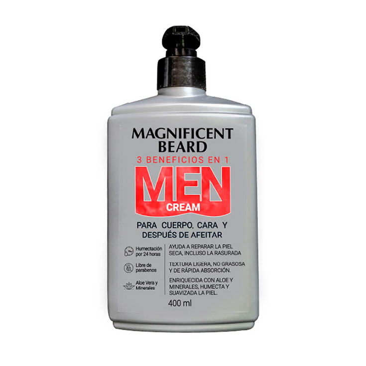 Crema Para Hombre 3En1 Magnificent Beard 400Ml Crema Para Hombre 3En1 Magnificent Beard 400Ml