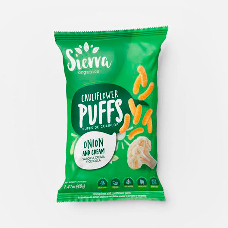 Puffs De Coliflor Sabor Crema Y Cebolla Sierra Organics 40 g
