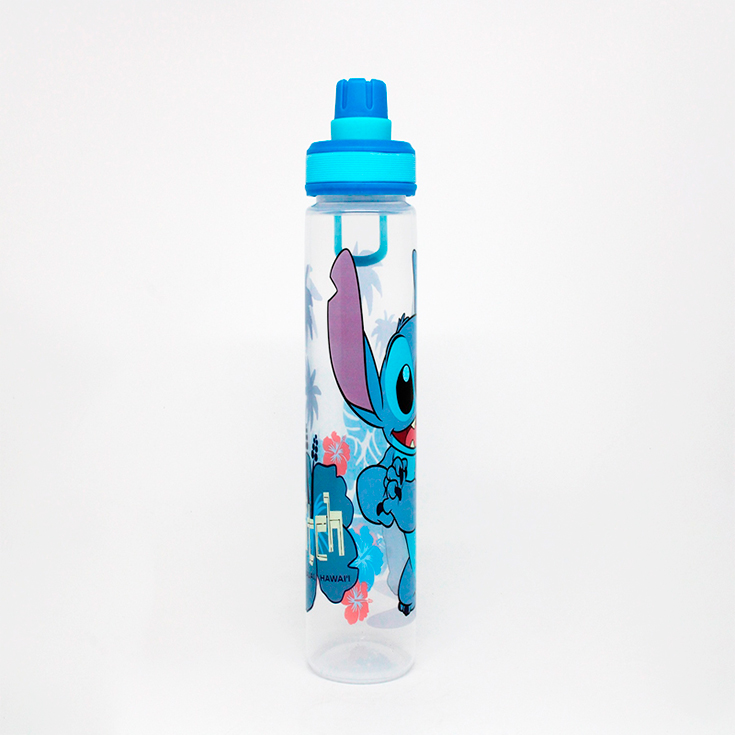 Envase Para Bebidas Con Tapa Stitch Fun Kids 650Ml