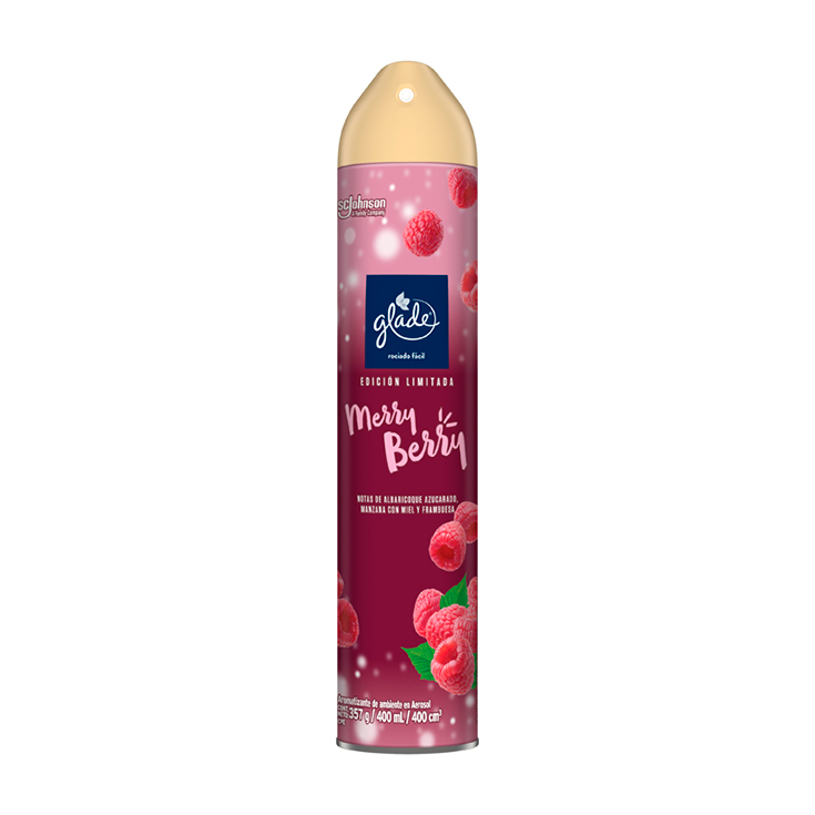 Aromatizante Glade Aerosol Merry Berry 400 Ml.