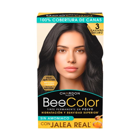 Tinte En Polvo 3 Castaño Oscuro Bee Color 6g