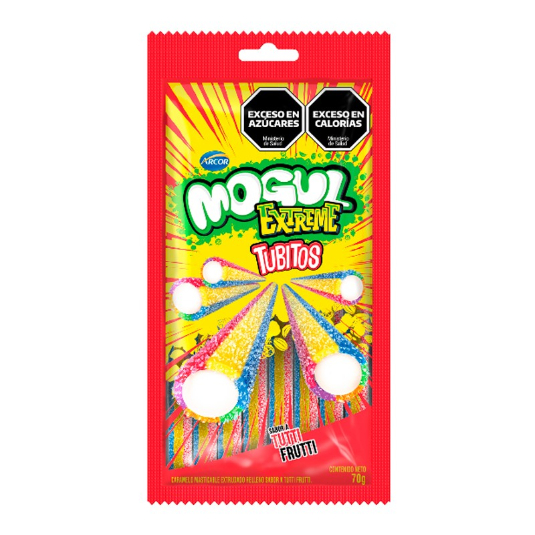 Tubitos Tutti Fruti Mogul 70 Gr