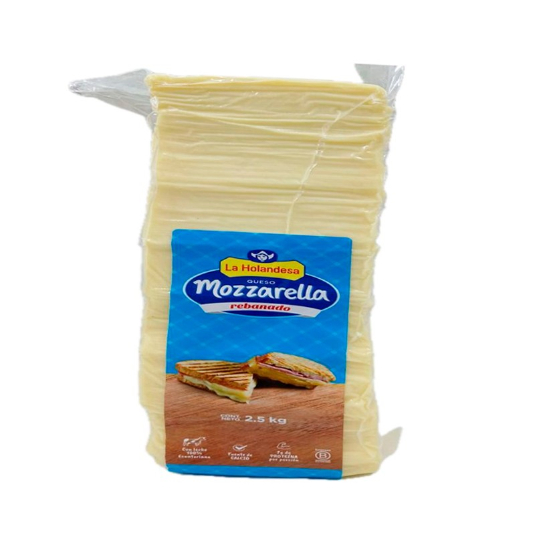 Queso Mozzarella Pizza La Holandesa Rebanado 2.5 Kg