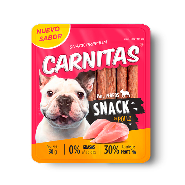 Snack De Pollo Para Perro Carnitas 30gr