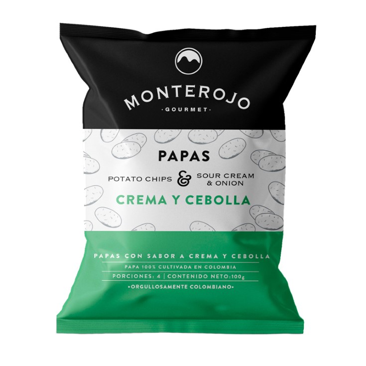 Papas Sabor a Crema y Cebolla Monterojo 100GR