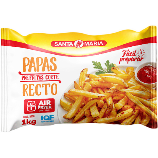Santa Maria Papa Corte Liso Prefrita Y Congelada 1Kg