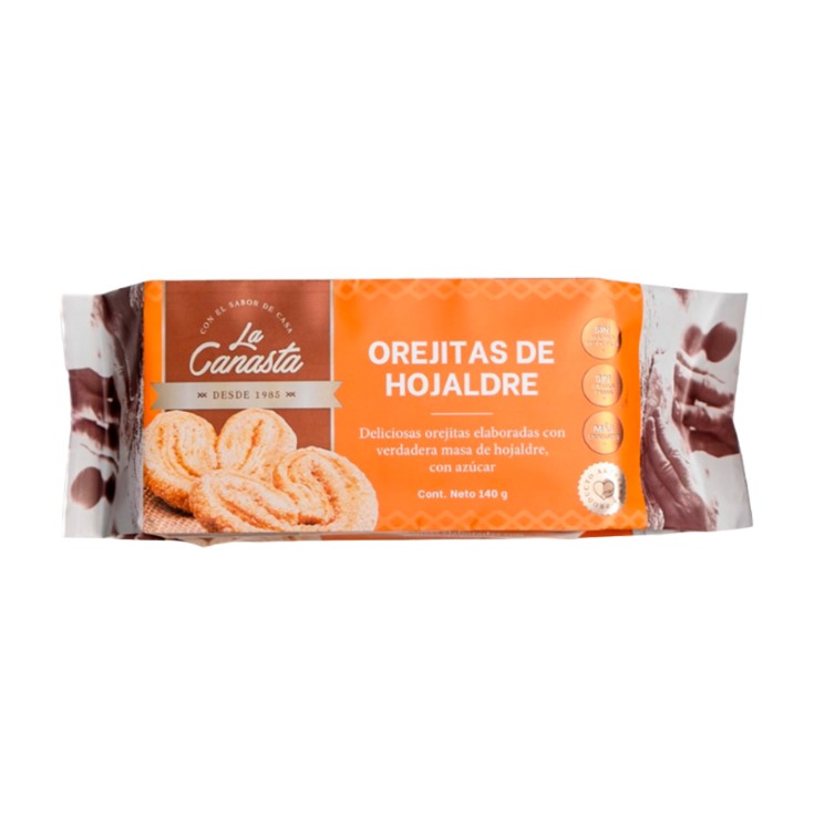 Orejitas De Hojaldre Con Azucar La Canasta 140 G
