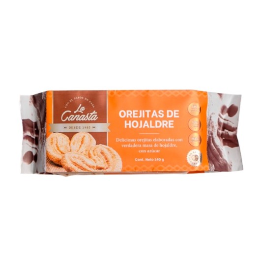 Orejitas De Hojaldre Con Azucar La Canasta 140 G