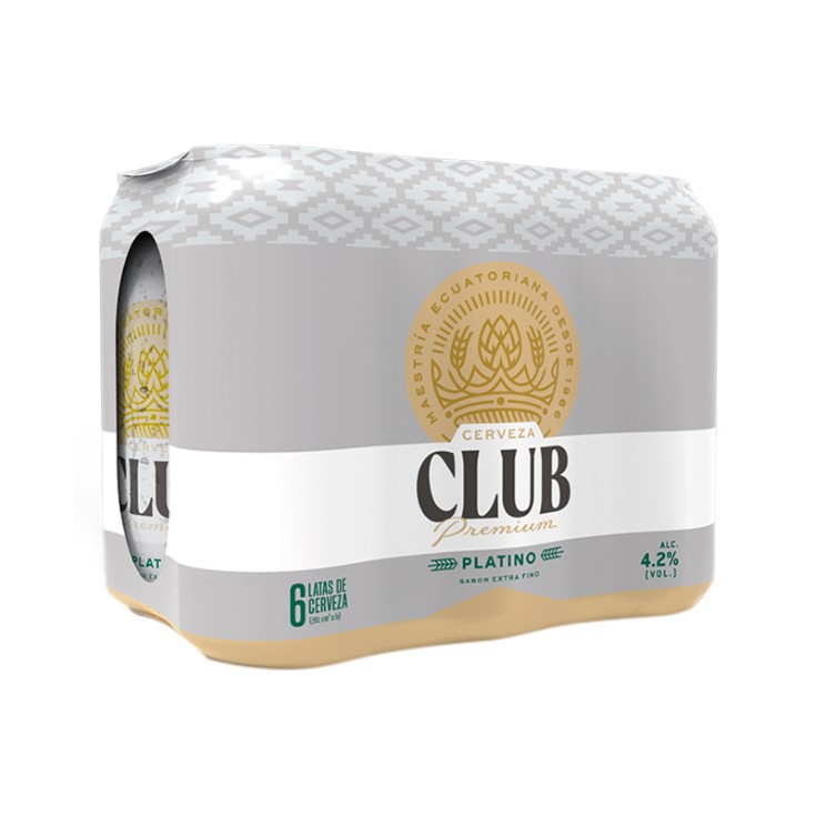 Cerveza en Lata Sixpack Club Platino 269ML